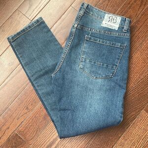 Recycled Blues Men's Slim Fit Jeans Mid Rise Denim Dark Wash Blue Size 34x30